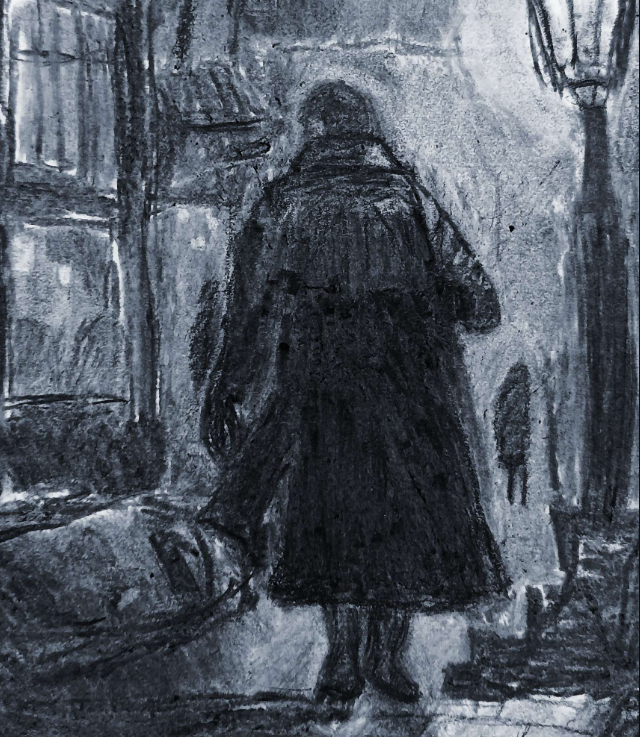 Lames et Sanglots : dessin au fusin par l'auteur