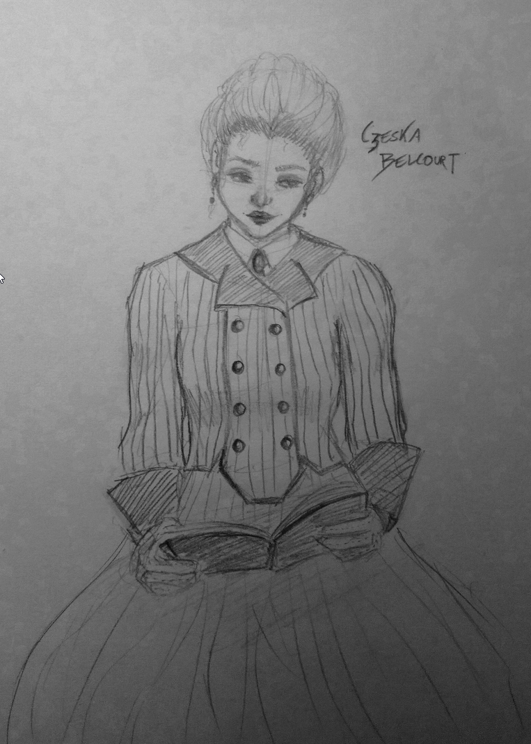 Illustration de Czeska Belcourt, personnage original du Jeu de rôle Lames et Sanglots