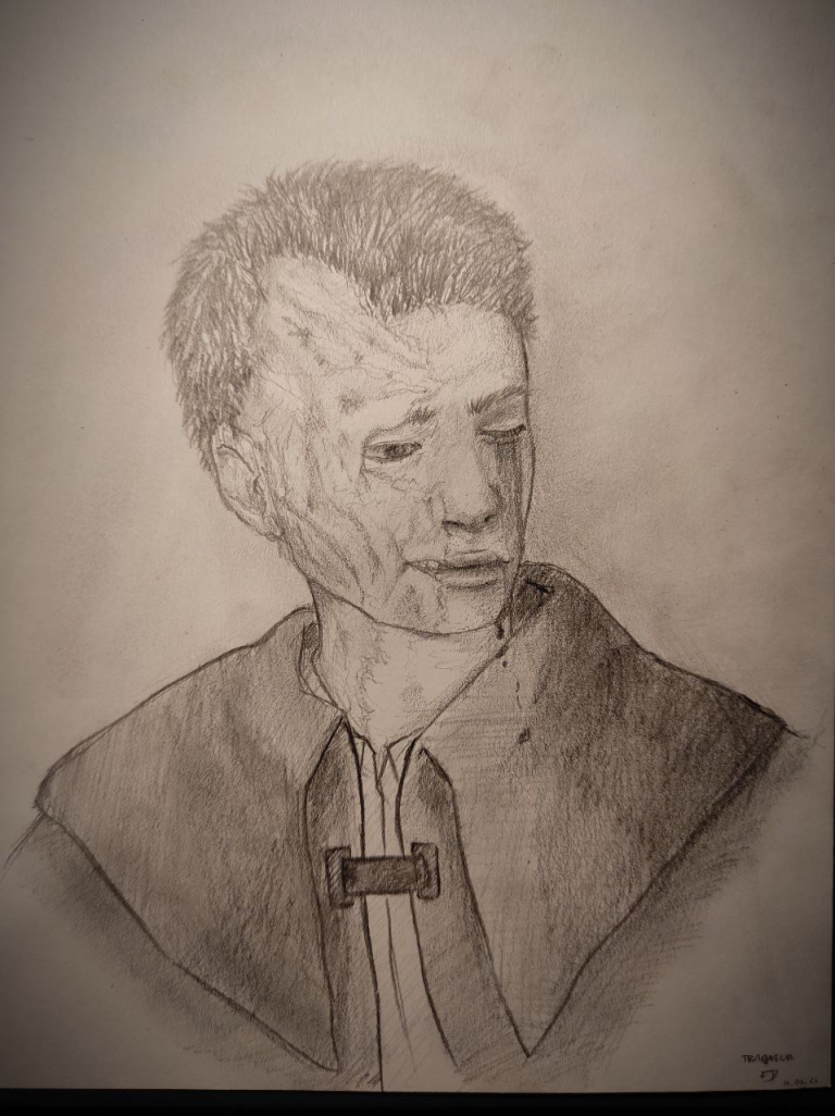 Fan art par Fran Basil : portrait du Traqueur.