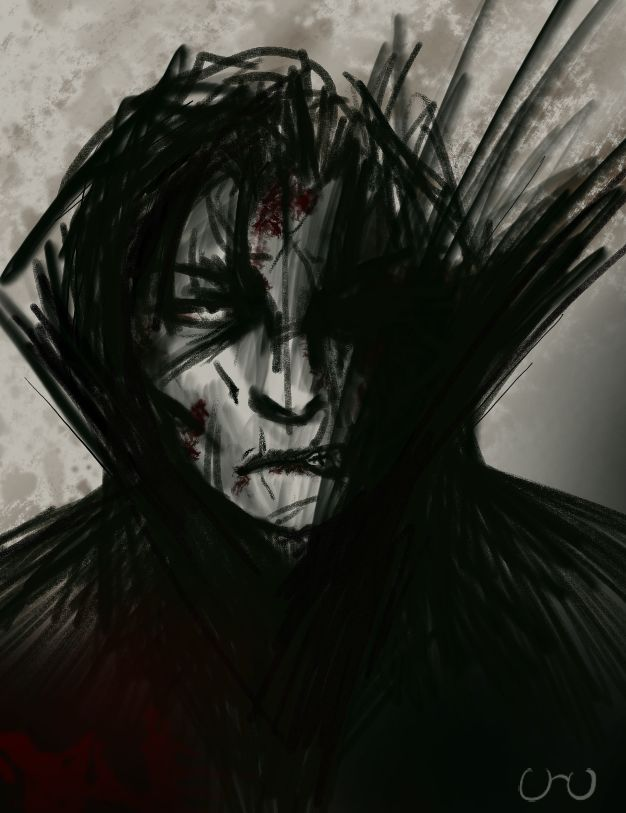 Fan art par Sherl_devotion : portrait du Traqueur.