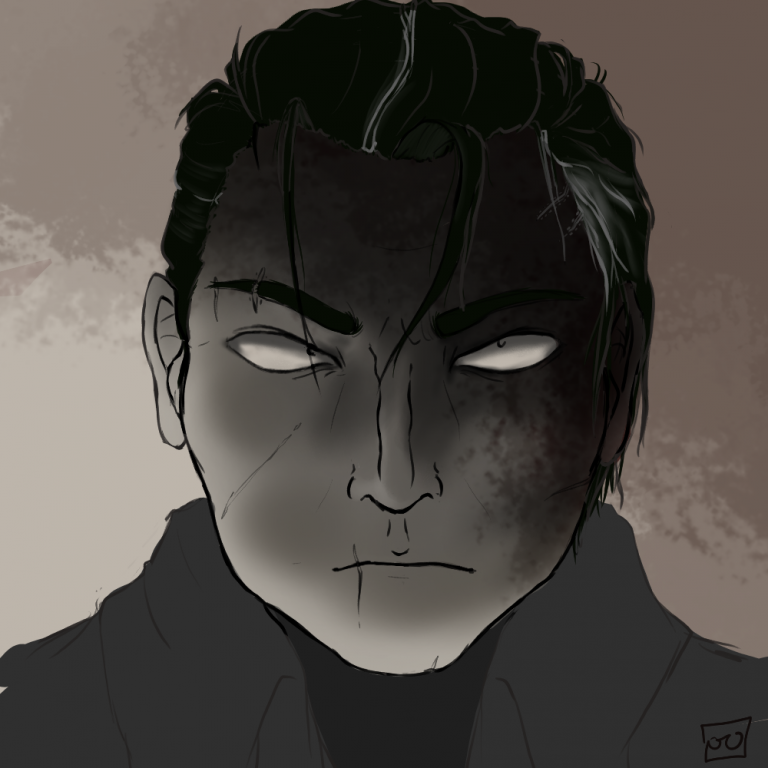 Fan art par Sherl_devotion : portrait du Loup.